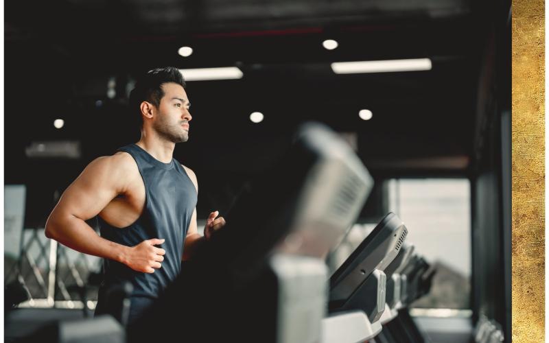 a man working out in a gym